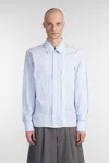 J.l-a.l Palaeo Shirt Shirt In Cyan Cotton In Cyan