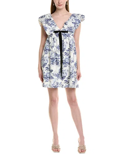 Jl Luxe Bubble Sleeve Mini Dress In White