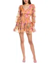 Jl Luxe Cutout Waist Mini Dress In Orange