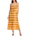 Jl Luxe Drawstring Maxi Dress In Yellow