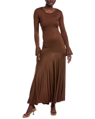 JL LUXE JL LUXE DROP-WAIST RIBBED MAXI DRESS