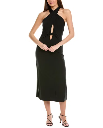 Jl Luxe Halter Midi Dress In Black