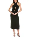 Jl Luxe Halter Midi Dress In Black