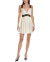 Jl Luxe Lace Trim Mini Dress In White