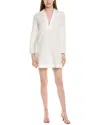 Jl Luxe Linen-blend Shift Dress In White