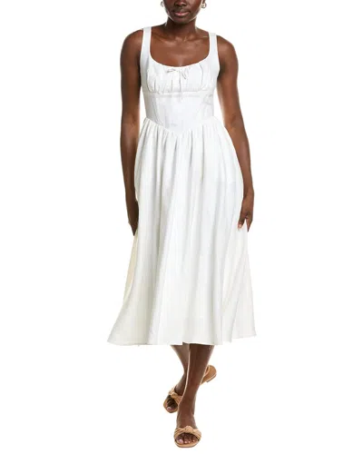 Jl Luxe Linen Maxi Dress In White
