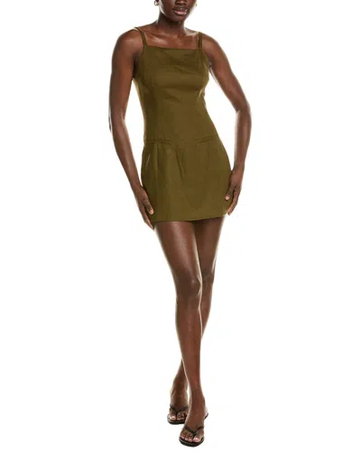 Jl Luxe Linen Mini Dress In Animal Print