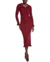 Jl Luxe Maxi Sweaterdress In Brown