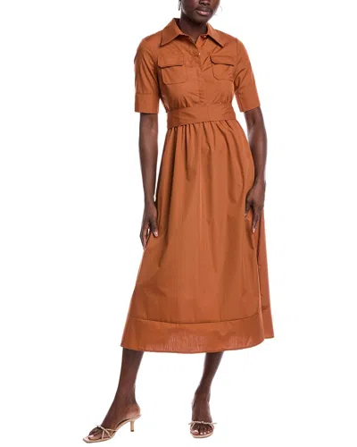 Jl Luxe Midi Dress In Orange