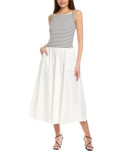 Jl Luxe Rib Bodice Maxi Dress In White