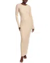 Jl Luxe Ribbed Maxi Sweaterdress In Neutral