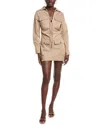 Jl Luxe Ruched Mini Dress In Neutral