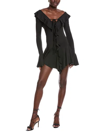 Jl Luxe Ruffle Mini Dress In Black