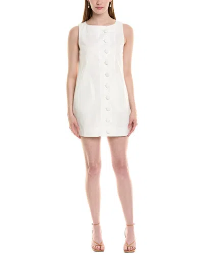 Jl Luxe Scallop Placket Mini Dress In White