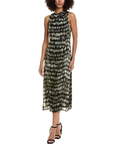 Jl Luxe Silk Maxi Dress In Black