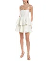 Jl Luxe Solid Sleeveless Mini Dress In White