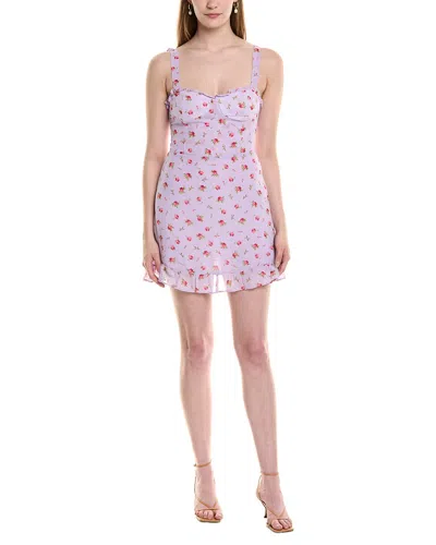 Jl Luxe Tie Shoulder Mini Dress In Purple