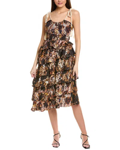 JL LUXE JL LUXE TIERED MIDI DRESS
