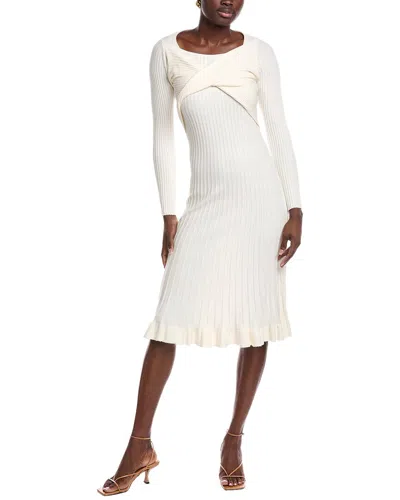 Jl Luxe Twisted Rib Sweaterdress In White