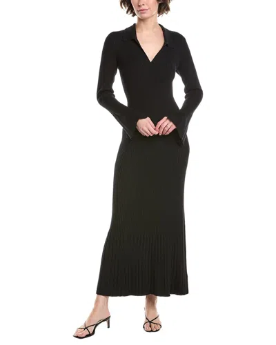 Jl Luxe Wool-blend Maxi Dress In Black