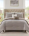 Jla Home Berkley 9-pc. Comforter Set, Queen, Exclusively At Macy's In Brown