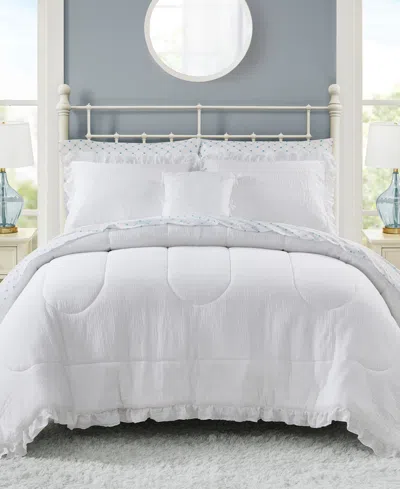 Jla Home Catherine 4-pc. Ruffled Comforter Set, Created For Macy's In White