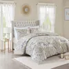 Jla Home Madison Park Isla 3 Piece Cotton Floral Printed Reversible Duvet Cover Set Full/queen