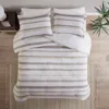 Jla Home Madison Park Langley 3 Piece Clipped Jacquard Duvet Cover Set, King/cal King