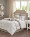 Jla Home Ramsey California King Embroidered 8 Piece Comforter Set Bedding In Neutral