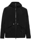 J.LAL BLACK HOODED LIGHTWEIGHT JACKET