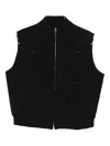 J.lal Uvas Zip-front Gilet In Black