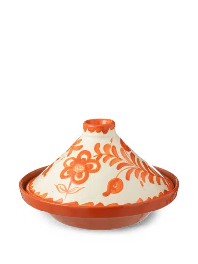 J-line Granada Floral-print Tagine In Orange