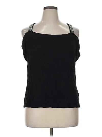 Pre-owned Jlo By Jennifer Lopez Sleeveless Top Black Halter Neckline Tops