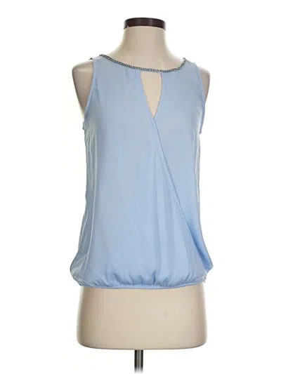 Pre-owned Jlo By Jennifer Lopez Tank Top Blue Halter Neckline Tops