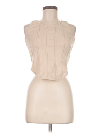 Pre-owned Jlo By Jennifer Lopez Tube Top Tan Strapless Neckline Tops In Brown