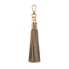 Jlr London Brown Luxe Vegan Leather Tassel Keyring - Mocha In Brown