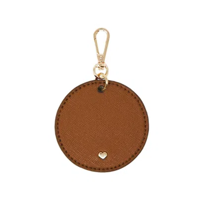 Jlr London Brown Original Arlo Circle Keyring - Tan