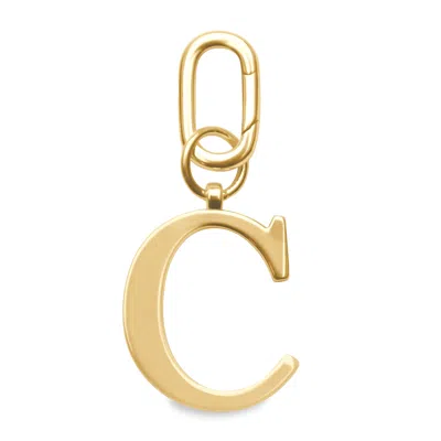 Jlr London Gold Metal Letter Keyring - C