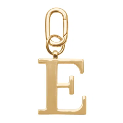 Jlr London Gold Metal Letter Keyring - E