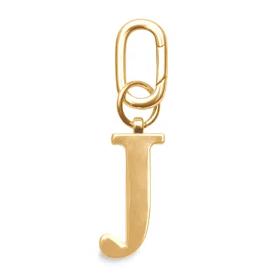 Jlr London Gold Metal Letter Keyring - J