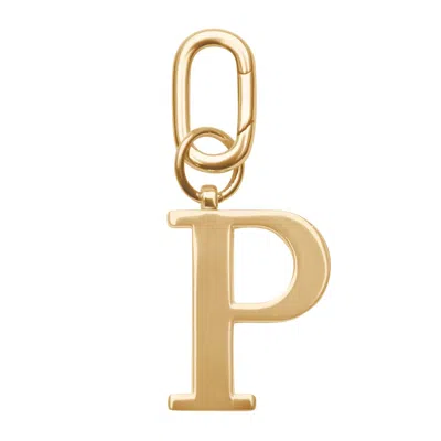 Jlr London Gold Metal Letter Keyring - P