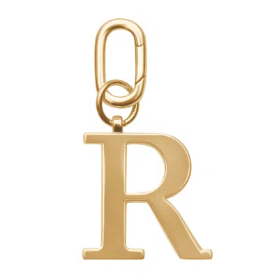 Jlr London Gold Metal Letter Keyring - R