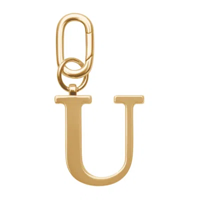 Jlr London Gold Metal Letter Keyring - U