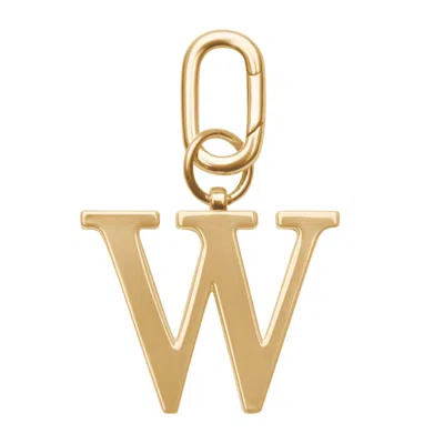 Jlr London Gold Metal Letter Keyring - W