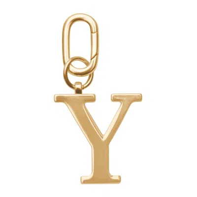 Jlr London Gold Metal Letter Keyring - Y