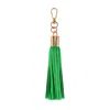 Jlr London Luxe Vegan Leather Tassel Keyring - Green In Green
