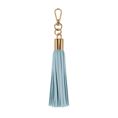 Jlr London Luxe Vegan Leather Tassel Keyring - Powder Blue