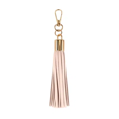 Jlr London Pink / Purple Luxe Vegan Leather Tassel Keyring - Nude In Pink/purple