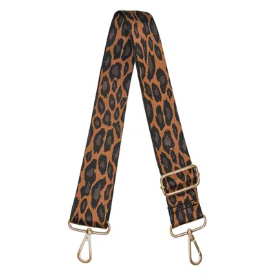 Jlr London Women's Brown Luxe Tan Leopard Print Bag Strap.