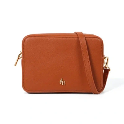 Jlr London Women's Brown Recycled Leather Tan Boston Crossbody Bag